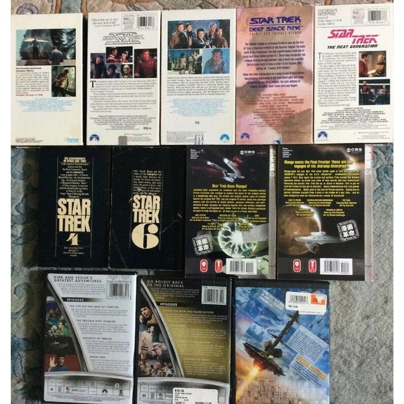 Star Trek Lot: 3 DVD'S, 5 VHS Tapes and 4 Paperback Books - Picture 5 of 10